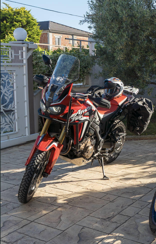 Honda Africa Twin 1000 adventure motorcycle for rent in Albania
